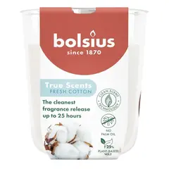 სანთელი არომატული მინაში Bolsius Fresh Cotton 80/73 მმ