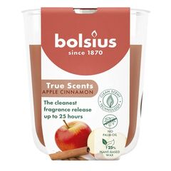 Свеча ароматичекая в стекле Bolsius Apple cinnamon 80/73 мм