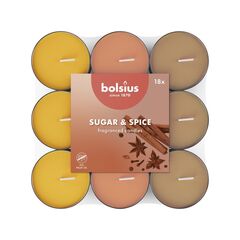 Свеча чайная ароматическая Bolsius Sugar and spice 3,5ч 18 шт