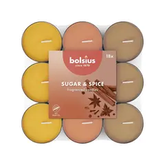 Candle tea scented Bolsius Sugar and spice 3.5 hours 18 pcs