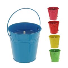 სანთელი მწერების დასაფრთხობი CANDLE IN METAL BUCKET 5ASS CL