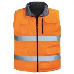 Warm double-sided waistcoat Coverguard 7HWGO XXL orange