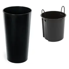 ქოთანი ყვავილის LAMELA Donica LILIA 400 - czarny 29,5 L