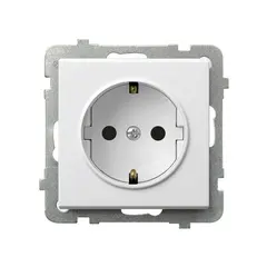 Power socket grounded Ospel Sonata GP-1RS/m/00 1 sectional white
