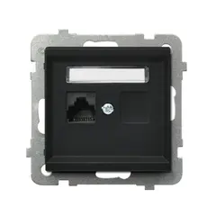 როზეტი კომპიუტერის Ospel Sonata GPK-1R/K/m/33 RJ45 Cat 5e 1 განყოფილებიანი შავი