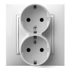 Socket OSPEL 2 82x88x48 with grounding white
