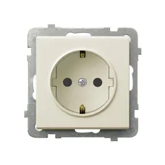 Power socket grounded Ospel Sonata GP-1RS/m/27 1 sectional beige