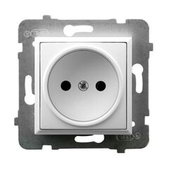 Розетка Ospel Aria GP-1U/m/00 1 местная белая