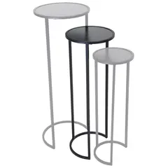 სადგამი ყვავილის ქოთნის Mega Collections Eton Plantstand Round Black D28H77