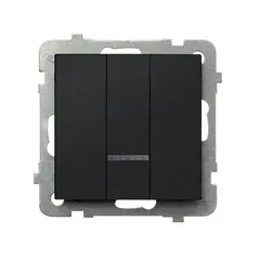 Switch without frame with backlit Ospel Sonata ŁP-13RS/m/33