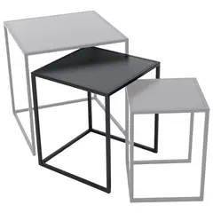 სადგამი ყვავილის ქოთნის Mega Collections Eton Sidetable Square Black W36H42