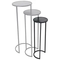 სადგამი ყვავილის ქოთნის Mega Collections Eton Plantstand Round Black D23H67