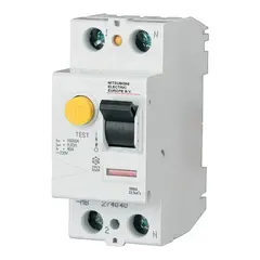 Residual current device Mitsubishi Electric 2 P 230V AC 63A 30 mA 719910
