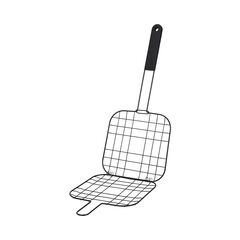 ბარბექიუს ბადე HAMBURGER GRILL NONSTICK 58x27x3 სმ