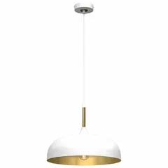 საკიდი Milagro MLP8031 LINCOLN 1 E27 Ø35cm თეთრი ოქროსფერი