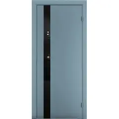 კარის ბლოკი Terminus Solid 802 Aquamarin №802 შუშა - Planilak შავი 38x800x2150 mm