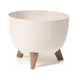 ქოთანი ყვავილის Lamela Bowl ROMA ECO wood 330 12,4ლ თეთრი