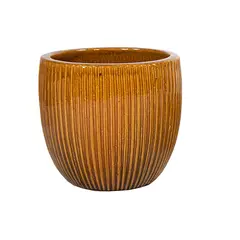 Pot ceramic Mega Collections Portly Egg Rib Honey D50H45