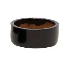 ქოთანი კერამიკული Mega Collections Glazed Bowl Shiny 31x15სმ 10ლ შავი