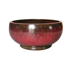 Керамический горшок Mega Collections Noble Bowl Low Oxblood D39H19