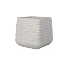Керамический горшок Mega Collections Titan Heron Sq. Pot Rib Beige W38H37