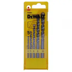 ბურღების ნაკრები ბეტონისთვის DeWalt DT6952-QZ 4-10 მმ 5 ც