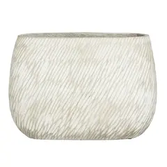 Ceramic pot Elio pot oval l. grey - l42xw20xh30cm