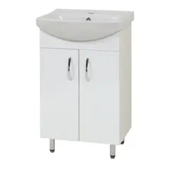 Тумба CERSANIA-60 в комплекте с умывальником белый Sanservice Eco