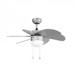 ვენტილატორი განათებით FARO E14 1х40W PALAO Ø82 CM ნაცრისფერი 6 ფრთა
