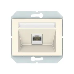 Socket without frame RJ45 Vilma KLRJ45-15e2-02 iv 1 sectional ivory