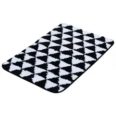 Bath mat Bisk 07925 45x70 cm white-black