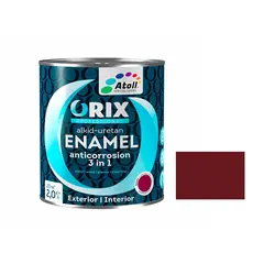 Paint enamel for roof Atoll orix Anticorrosion 3 in 1 Ral 3005 cherry 2,2 kg