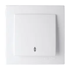 Switch pass-through Nilson TOURAN 24111007 1 key white
