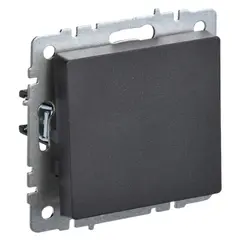 Выключатель крест IEK BRITE BRITE 1 10A VS10-1-3-BrCh черный