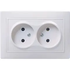 Power socket without grounding IEK ERK23-K01-10-DM 2 white