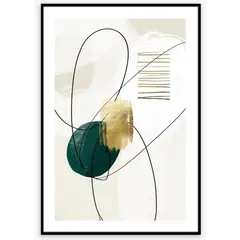 Picture in frame Styler Green Shape I AB110 50X70 cm