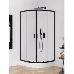 Shower cabin New Trendy Suvia Black ZS-0010 90x90x201cm-5mm (transparent glass -profile black)