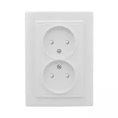 როზეტი შტორებით EKF ERR10-102-100 2 განყოფილებიანი თეთრი