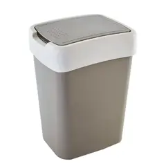 Trash can Aleana "Evro" 25 l cocoa/white rose