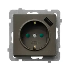 Single socket with grounding Ospel Schuko Sonata