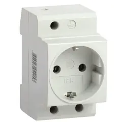 Socket IEK MRD10-16 with grounding on DIN-rail