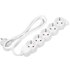 Extension cable VIRONE 5 5m 3 1.5mm² Schuko white