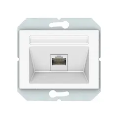Socket without frame RJ45 Vilma KLRJ45-15e2-02 ww 1 sectional white