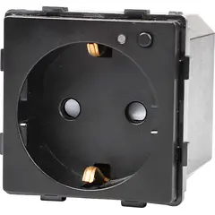 Socket without frame Socket Elegant curtains 16A Wireless Wi-Fi black