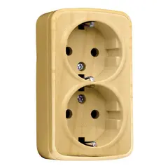Socket  EKF 16A 2 with grounding light brown