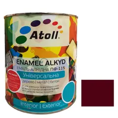 Enamel alkyd Universal ATOLL ПФ-115 cherry 2.6 Kg