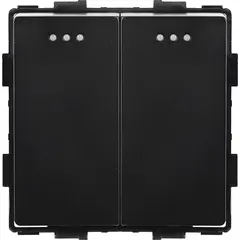 Выключатель без рамки Socket Style 2 кл черный
