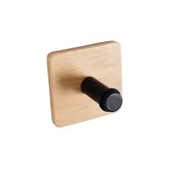 Towel hook selfadhesive Bisk Plain black bamb