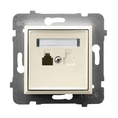 Telephone socket Ospel Aria GPT-1U/m/27 1 sectional beige