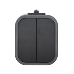 Выключатель Abex 2 накладной черный IP54 B2